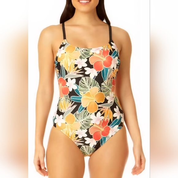 Hurleys One Piece Swimsuit Floral Tropical Print (S) - Picture 1 of 6
